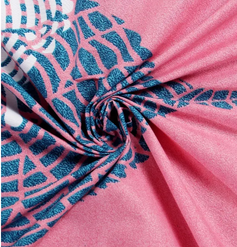 VAS COLLECTIONS 144 TC Microfiber Crib Abstract Flat Bedsheet  (Pack of 1, Pink)