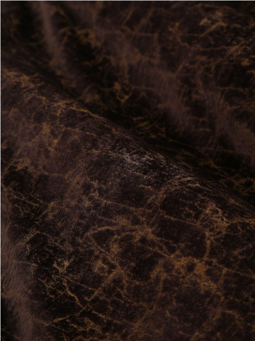Cortina | Brown Set of 2 Abstract Room Darkening Velvet Window Curtains