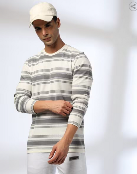 TEAMSPIRIT Striped Crew-Neck T-Shirt