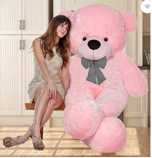 FOOFII Big Size Cutest & Premium Quality Teddy Bear A Perfect Gift - 88.9 cm  (Pink)