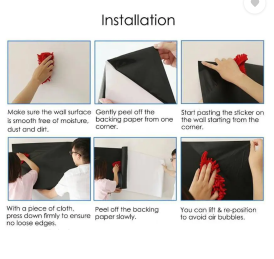 Wollzo 100 cm Wall Stickers Green board Extra Large Kids Study School Room Chalkboard Decal Self-Adhesive Self Adhesive Sticker  (Pack of 1)