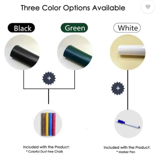 Wollzo 100 cm Wall Stickers Green board Extra Large Kids Study School Room Chalkboard Decal Self-Adhesive Self Adhesive Sticker  (Pack of 1)