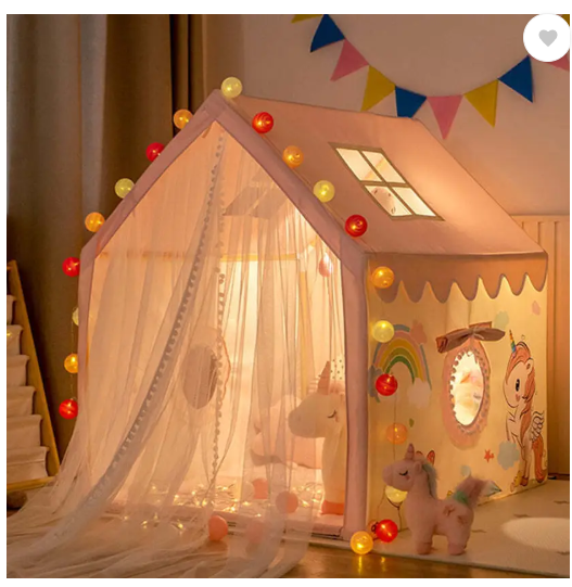 dhruvayfab Unicorn Play Tent House For 3-8 Year Boy And Girls  (Pink)