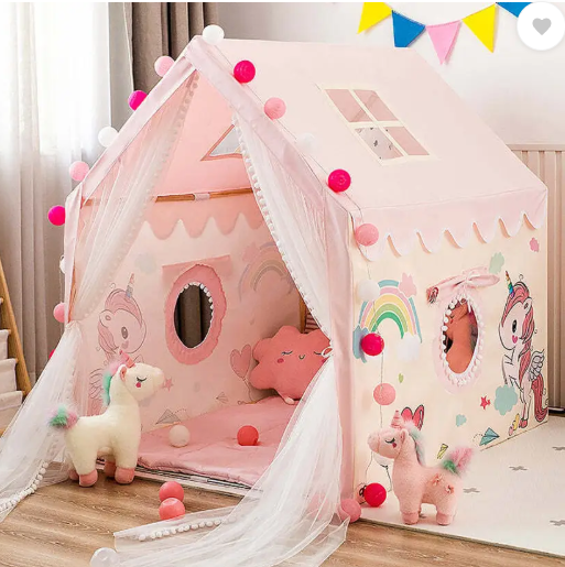 dhruvayfab Unicorn Play Tent House For 3-8 Year Boy And Girls  (Pink)