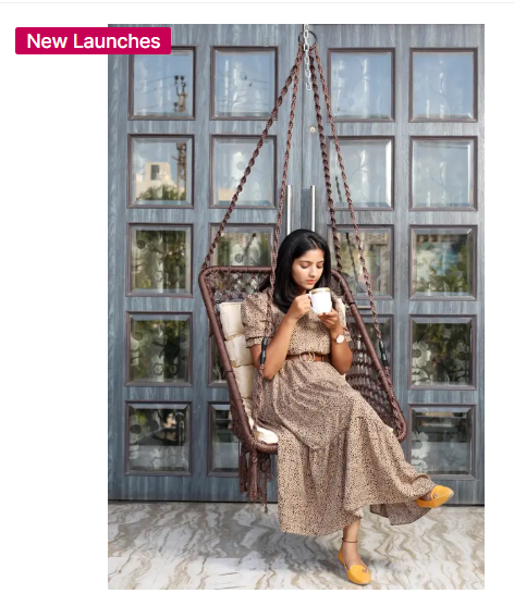 Patiofy Premium Square Swing for Adults with Golden Cushion, Jhula Indoor,Swing for Home Polyester Hammock  (Brown, DIY(Do-It-Yourself))