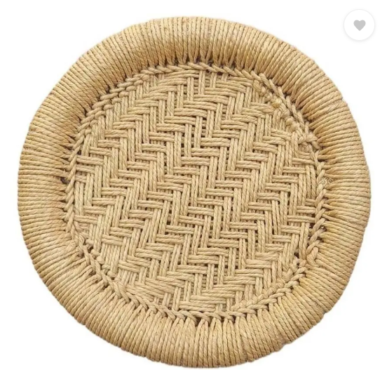 Extend creation Handmade and Natural Bamboo Mudda Stool With Beige - 12 X 12 Inch Outdoor & Cafeteria Stool  (Beige, Pre-assembled)