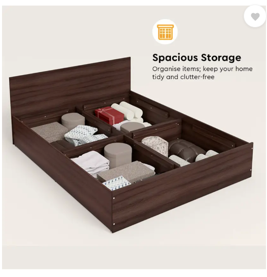 Godrej Interio Ewa Engineered Wood King Box Bed  (Finish Color - Brown, Delivery Condition - Knock Down)