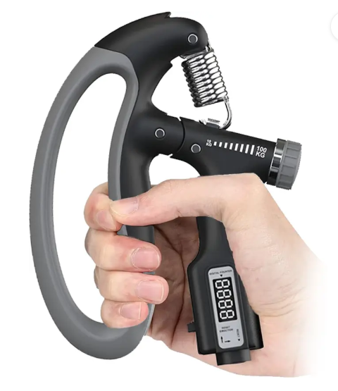Manogyam Professional Training Adjustable Electronic Muscle Training 10-100KG Hand Grip/Fitness Grip  (Black)
