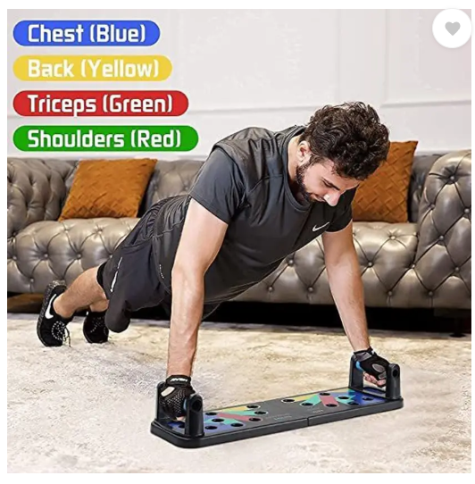 GORMERY Multifunctional Foldable Home Exercise Fitness Equipment, Push up flex board Fitness Accessory Kit Kit