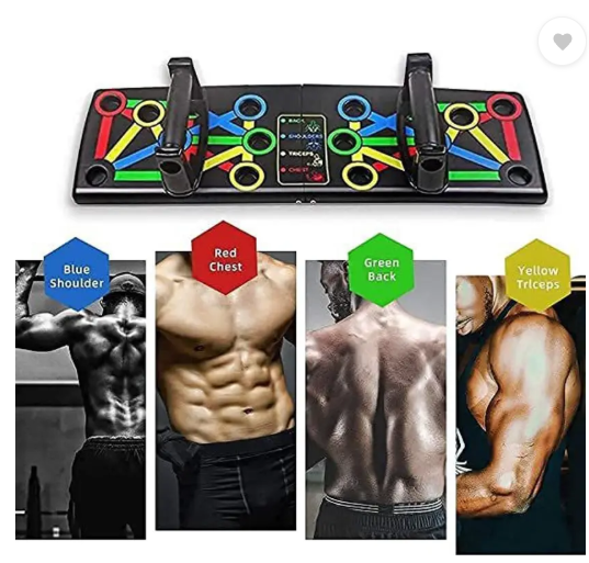 GORMERY Multifunctional Foldable Home Exercise Fitness Equipment, Push up flex board Fitness Accessory Kit Kit