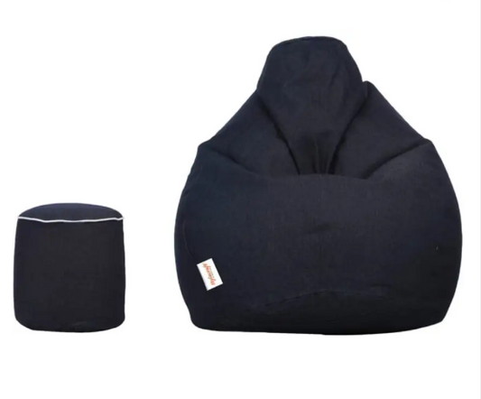 Stylecraft Denim Kids XL Chair Bean Bag Cover (Without Beans)  (Blue)