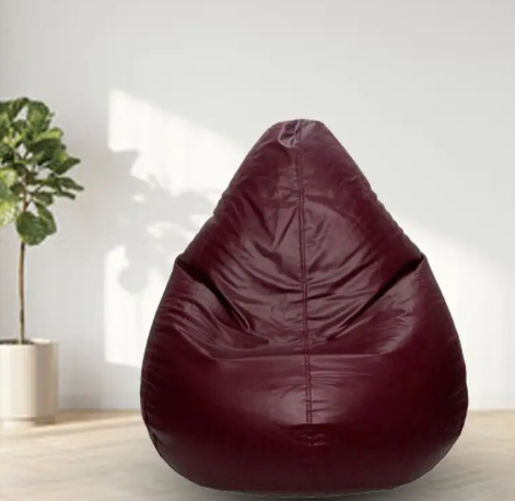 Coaster Shine XL Tear Drop Bean Bag Cover (Without Beans)  (Maroon)