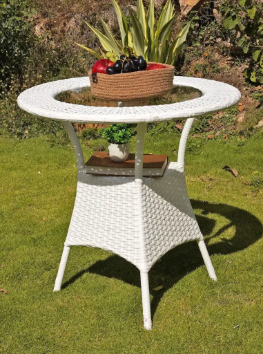Wooden Street Metal Table & Chair Set  (Finish Color - White, Pre-assembled)