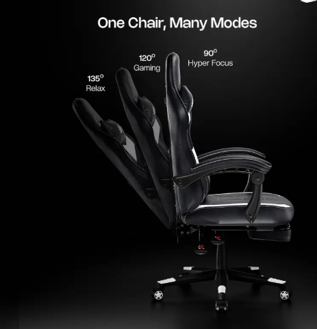 GREEN SOUL Blade Ergonomic Gaming Chair|Multi-Functional Computer Chair|Ergo Sync Armrest Gaming Chair  (Black, White)