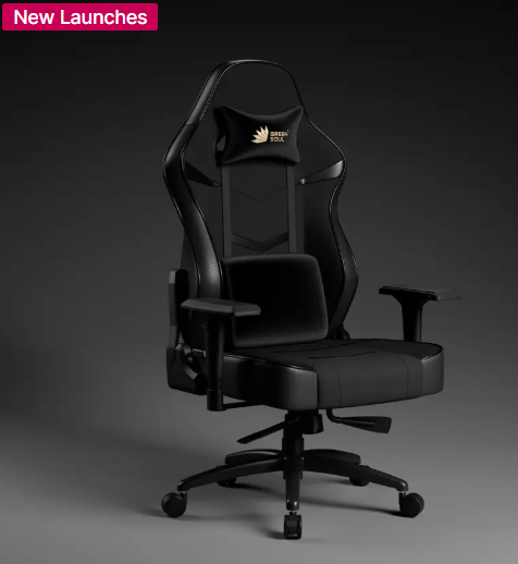 GREEN SOUL Monster Ult. (S) Multi-Functional Ergonomic Chair|Gaming & WFH|Supreme Comfort Gaming Chair  (Black)