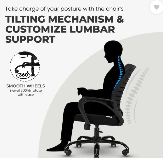 IAFA Diego Mid Back Ergonomic Office Chair Heavy Duty Black Metal Base 2 yr Warranty Mesh Office Arm Chair  (Black, DIY(Do-It-Yourself))
