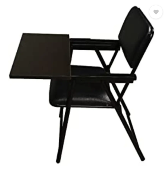 Spacecrafts Fabric Study Folding Chair  (Black, Optional Installation Available)