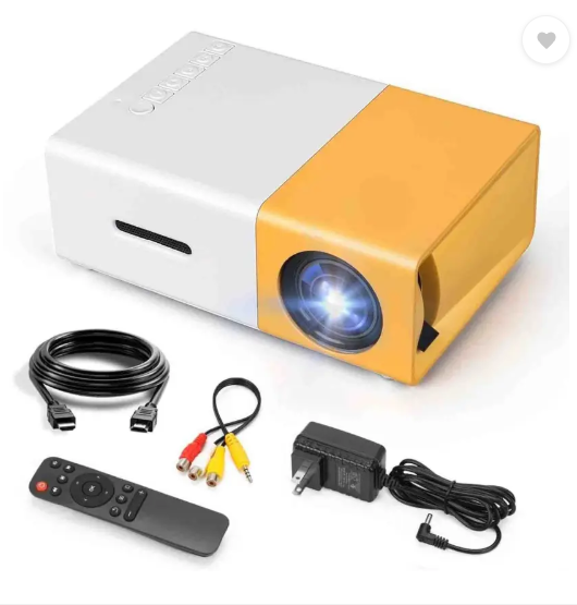 Hespa LED Mini Projector For Home Theatre (3000 lm / Remote Controller) Portable Projector  (Yellow)