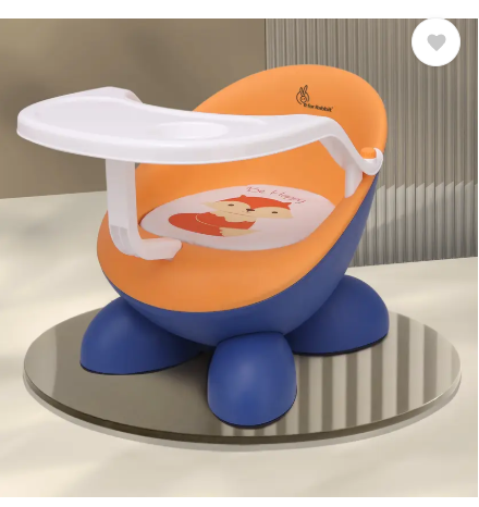 R for Rabbit Jelly Bean Fab 2 in 1 Baby Meal Chair, Kid Seating Chair Plastic Chair  (Finish Color - Blue Orange, Pre-assembled)