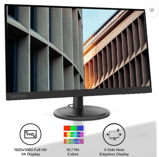 Lenovo 68.58 cm (27 inch) Full HD VA Panel with TUV Eye Care Monitor (D27-40/D27-30)  (Response Time: 4 ms, 75 Hz Refresh Rate)