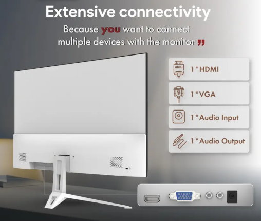 MarQ by Flipkart 60.96 cm (24 inch) Full HD IPS Panel Inbuilt Speakers Monitor (24FHDMEQNNXO)