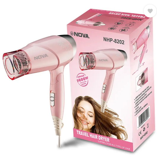 NOVA NHP 8202 Hair Dryer  (1400 W, Pink)