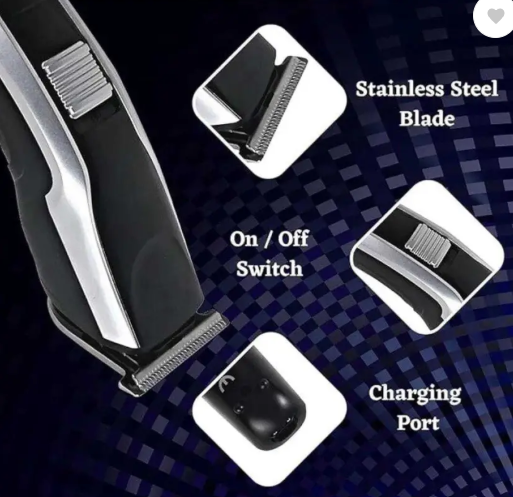 Dazzel Flex Hair Trimmer AT-538 Beard and Hair Clipper Fully Waterproof Trimmer 45 min Runtime 4 Length Settings  (Grey, Black)