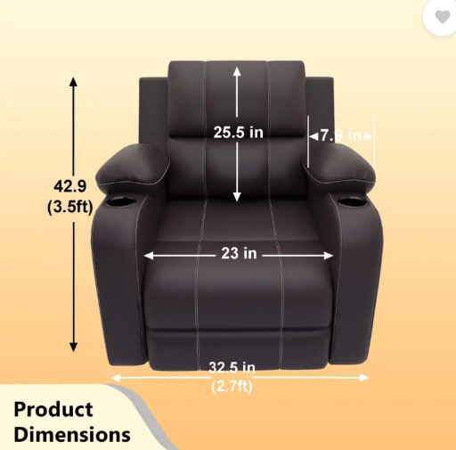 Flipkart Perfect Homes Leatherette Manual Recliner  (Finish Color - Brown, DIY(Do-It-Yourself))