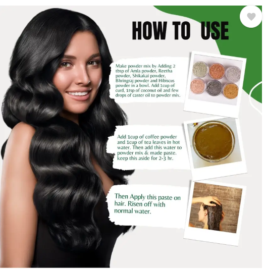 FLORECER Amla,Reetha,Shikakai,Bhringraj and Hibiscus Powder for Hair (Each 50 Gram)  (250 g)
