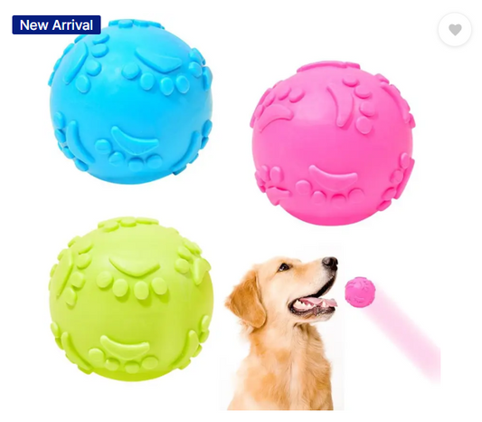 PROBEROS Dog Ball Toys 3 Pack 2.56 Inch Interactive Fetch Balls for Dogs and Cats Play Rubber Fetch Toy For Dog & Cat