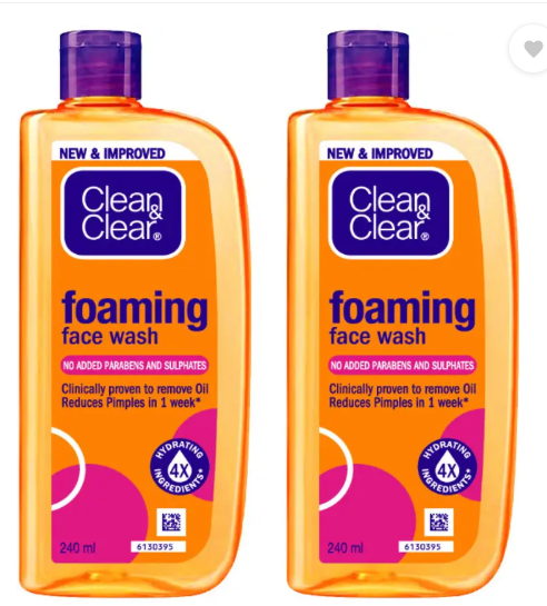 Clean & Clear Foaming 480ml| Clinically proven| Pimple & Acne removal Face Wash  (480 ml)