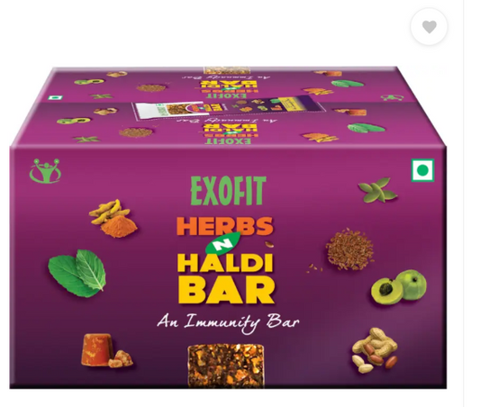 EXOFIT Herbs 'N' Haldi Bar Energy Bars  (210 g, Herbs, Haldi, Tulsi, Amla)
