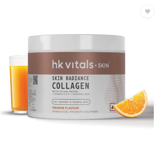 HEALTHKART HK Vitals Skin Radiance Collagen Supplement with Biotin, Orange  (100 g)