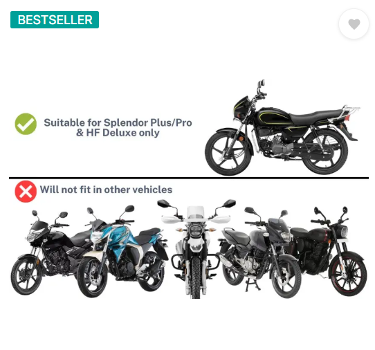 Fibera Splendor Bike Engine Guard  (Hero)