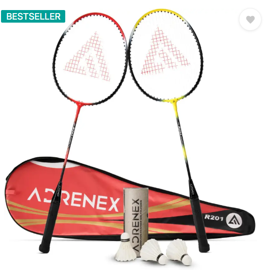 Adrenex by Flipkart R201 Combo - 2 Racquet with Shuttle Badminton Kit