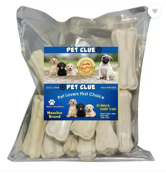 Pet Clue 3 Inch Pack of 11 Pcs Dog Pet Food Calcium Treat Bone&Twisted Chicken Dog Chew Chicken Dog Chew  (350 g, Pack of 11)