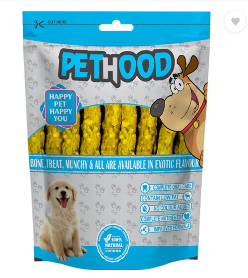 PET HOOD Dog Chew Chicken Stick 450 g, Sticks for Dogs, Dog Snacks, Dog Treats Chicken Dog Chew  (500 g, Pack of 1)