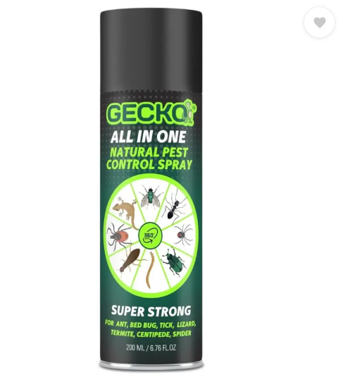 gecko Pest Control & Insect Repellent Spray 100% Natural  (195 ml)
