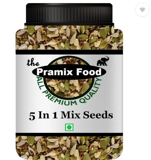Pramix 5 in 1 Super Seeds & Nut Mix for Weight Loss, Ready To Eat Healthy Snacks - 500g Mixed Seeds  (500 g)