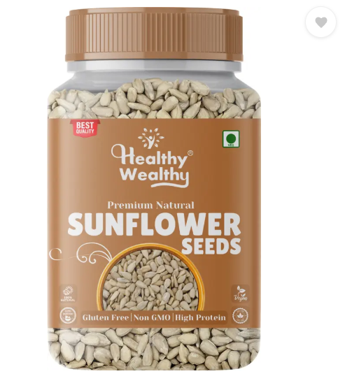 Healthy Wealthy Sunflower Seeds for Eating | High in Protein and Vitamin E Sunflower Seeds  (200 g)