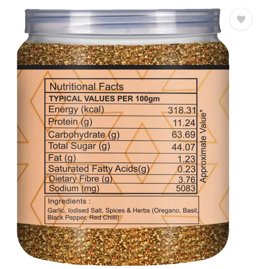 Brew Lab Garlic Bread Seasoning | For Toast, Salad, Paneer, Wraps, Sandwiches, Fries  (500 g)