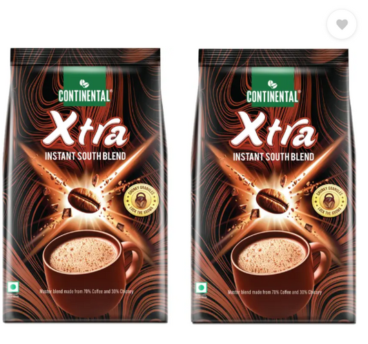 CONTINENTAL XTRA Instant Coffee  (2 x 200 g, Chicory Flavoured)