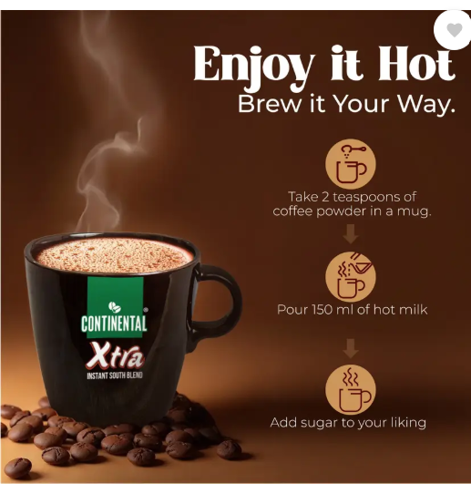 CONTINENTAL XTRA Instant Coffee  (2 x 200 g, Chicory Flavoured)