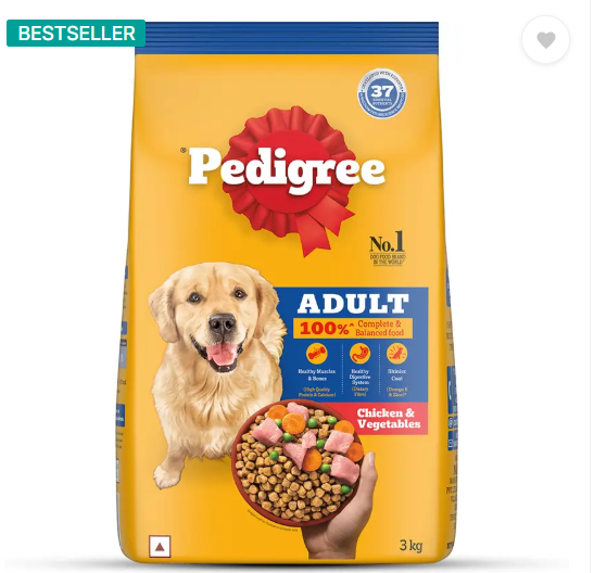 PEDIGREE CHICKEN AND VEGETABLE 3KG Chicken, Vegetable 3 kg Dry Adult Dog Food