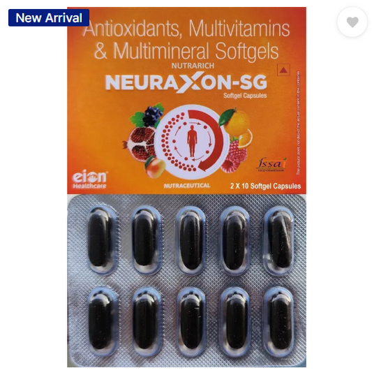 NUTRARICH Neuraxon Multivitamin Antioxidant Softgel Stamina Nutrition Immunity Health  (20 Capsules)