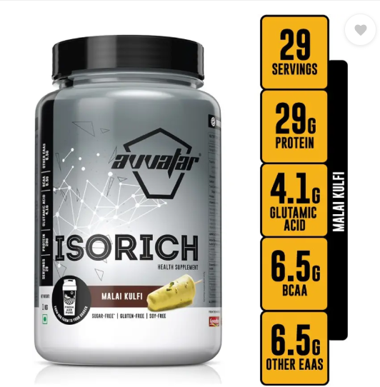 Avvatar Isorich Malai Kulfi 1Kg Whey Protein  (1 kg, Malai Kulfi)