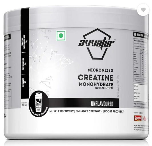 Avvatar Micronised Creatine Monohydrate 100 gm (Unflavoured) Creatine  (100 g, Unflavoured)