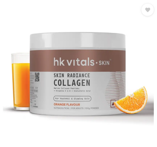 HEALTHKART HK Vitals Skin Radiance Collagen Supplement with Biotin, Orange  (100 g)
