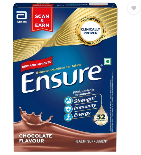 ENSURE Clinically Proven Nutritional Drink For Adults Nutrition Drink  (375 g, Chocolate Flavored)