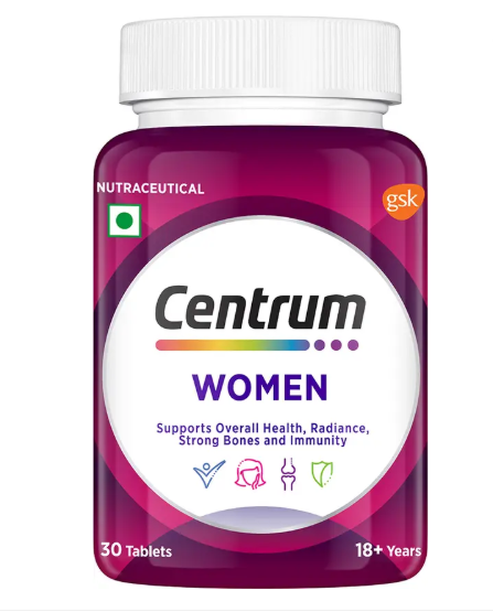 Centrum Women|Supports Overall Health (Veg) |World's No.1 Multivitamin  (30 Tablets)